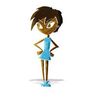 Cartoon Girl With Hands On Hips N7