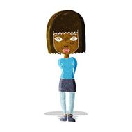 cartoon serious girl N2