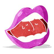 cartoon pink mouth