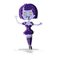 cartoon happy vampire girl N6