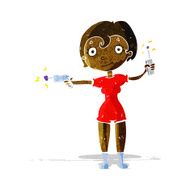 cartoon future space girl N2