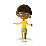 cartoon woman shrugging N8