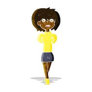 cartoon shocked woman N22