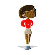 cartoon pleased woman N2