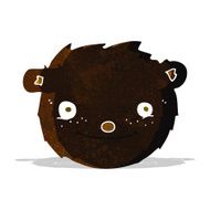 cartoon black bear head