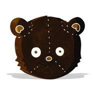 cartoon black bear head N2
