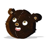 cartoon black bear face N3