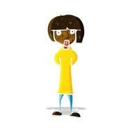 cartoon curious woman N11