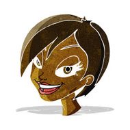 cartoon pretty female face N14