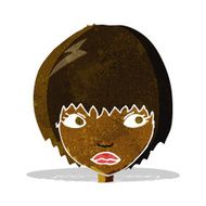 cartoon unhappy girl N3