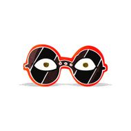 cartoon eyes in dark glasses