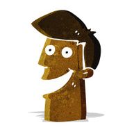 cartoon grinning man N17