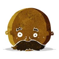 cartoon bald man with mustache N4