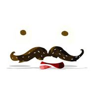 cartoon mustache face