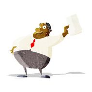 cartoon boss waving papers N2