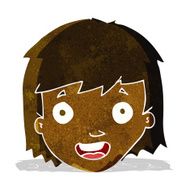 cartoon happy female face N22