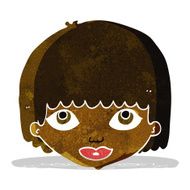 cartoon female face N22