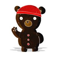 cartoon black bear cub