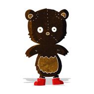 cartoon black bear cub N3
