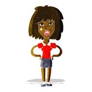 cartoon tough woman N2