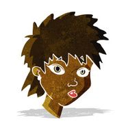 cartoon curious girl N3