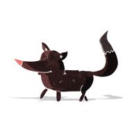 cartoon little wolf N46