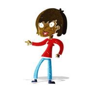 cartoon woman pointing N29