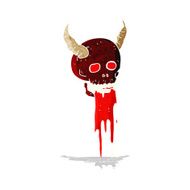 cartoon spooky halloween skull N4