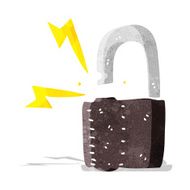 cartoon padlock symbol