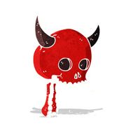 cartoon spooky skull N39