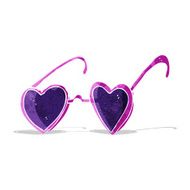 cartoon heart sunglasses