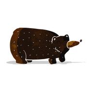 funny cartoon black bear N3