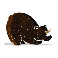 cartoon stretching black bear