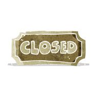 Cartoon Closed Sign N3