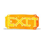 cartoon exit sign N3