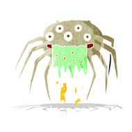 cartoon gross halloween spider N2