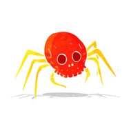 cartoon spooky halloween skull spider N2