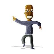 cartoon angry old man N27
