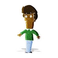 cartoon startled man N6