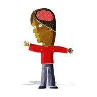 cartoon man with brain N2