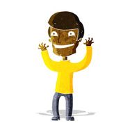 cartoon excited man N38