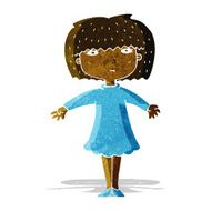 cartoon surprised woman N36