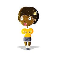 cartoon surprised woman N37