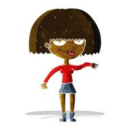 cartoon smug woman making dismissive gesture N2