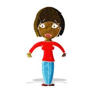 cartoon surprised woman N38