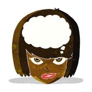 cartoon woman thinking N12