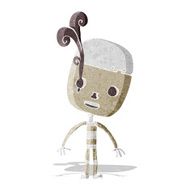 cartoon sad robot N2