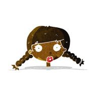 cartoon confused female face N2