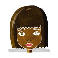 cartoon female face N25