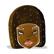 cartoon annoyed female face N2